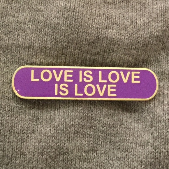 Analog Jewelry - 🌈 LOVE IS LOVE IS LOVE Pride enamel pin